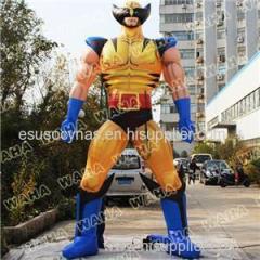 5m High Inflatable Characters Wolverine Super Hero