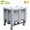 1200*1000mm 100% Virgin HDPE Solid Plastic Pallet Bin With Wheels