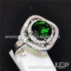 Popular Style Cubic Zircon 925 Sterling Silver Single Stone Ring Designs