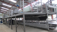 FRP roofing sheet double-layer making machine