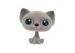 Small Cartoon Flocked Animal Toys Colorful Cat Stuffed Toy With Big Ear PVC