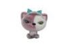 High Imitation Attractive Cat Plush Toy White Pink Smooth Flocking Surface