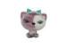 High Imitation Attractive Cat Plush Toy White Pink Smooth Flocking Surface