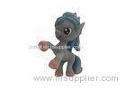 Realistic Unique Plastic Pony Toys Customized With Black Alarming Posture