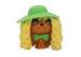 Environmental PVC Cartoon Plastic Dog Toys Lovable With Wavy Yellow Hair