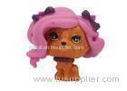 Pink Fluffy Hair Unique Plastic Dog Toys Orange Big Head For Home Decoration