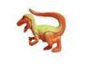 Environmental Small Plastic Dinosaur Toys Vivid Color Strong Body With Curved Tail