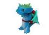 Custom Sky Blue Cartoon Plastic Dinosaur Toys Safety With Bag And Long Tail