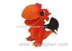 Orange Funny Realistic Plastic Dinosaur Toys Hard Strong Wing For Kids Gift