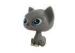 Environmental Children Gifts Miniature Plastic Cat Toys Beautiful Gray Big Head