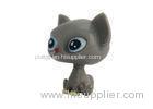 Environmental Children Gifts Miniature Plastic Cat Toys Beautiful Gray Big Head