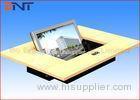 Black Matte Touch Screen Flip Up LCD Monitor Lift For Audio Video Conference