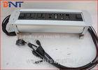 Silver Motorized Rotatable Power Strip Socket Pop Up With Touch Button Press