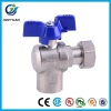 Angle Type Water Meter Ball Valve with Male/Free Nut