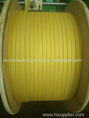 Fibrous Single/Double Glass Fiber Covered Winding Rectangular/Flat/Square Aluminum/Copper Magnet Strip Wire