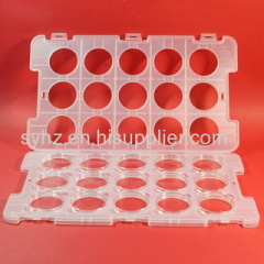 Transparent coin capsule tray