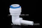 Food Grade Custom Quick Connect Elbow Plastic POM Stem Connector 120 psi Pressure