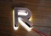 Aluminium LED Backlit Sign Letters With Brushed Surface For Store Logo