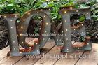 Vintage Metal LED Love Light Letters Waterproof 3D For Wedding Party