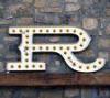 Large Lighted Metal 24&quot; Vintage Marquee Light Letters / Light Bulb Signs Letters