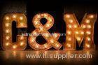 Alphabet Decorative LED Illuminated Marquee Letters Lights Customized Shape