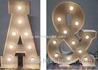 Metal Illuminated LED Giant Letters With Light Bulbs Battery Operated