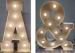 Metal Illuminated LED Giant Letters With Light Bulbs Battery Operated