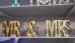 Golden LED Wedding Letter Lights For MR & MRS With 30cm Height Free Standing