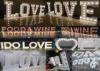 Wedding Decoration LED Love Light Letters Free Standing Battery Charging