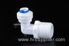 Male Water Purifier Accessories Plastic Elbow Fittings 230 PSI Working Pressure