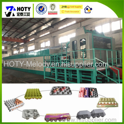 Small egg tray machine with drying line