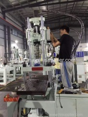 vertical injection double sliding plastic molding machine