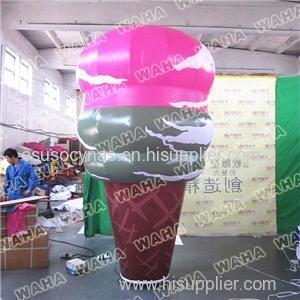 Big Inflatable Ice Cream Cone For Promotional Buffet Store