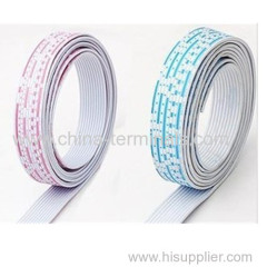 Blue flat wire EXTRUDED RIBBON CABLE Blue and white 1.5mm pitch 1.6mmexternal diameter