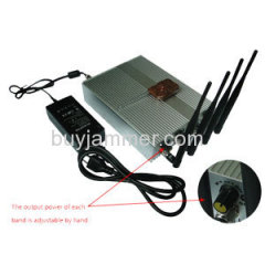 Power Adjustable Remote Control Mobile Phone Jammer + 60 Meters