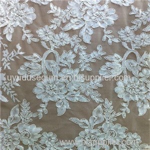 Embroidery Cord Bridal Lace Fabrics