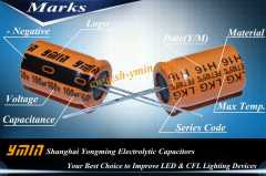 Universal radial lead aluminum electrolytic capacitor 4000 to 6000hours for high advanced power supply