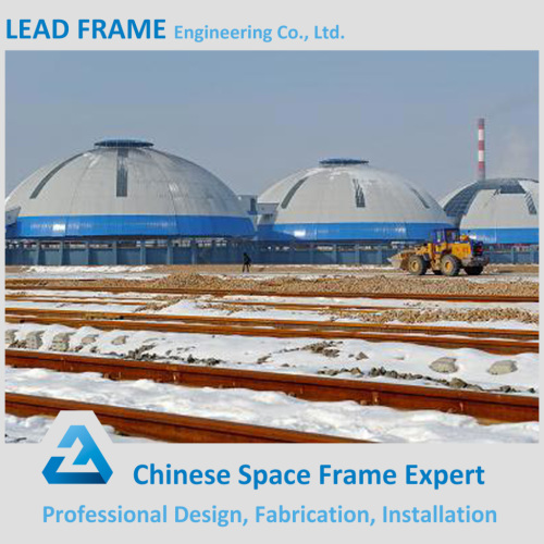 Light steel space frame coal yard for power plant