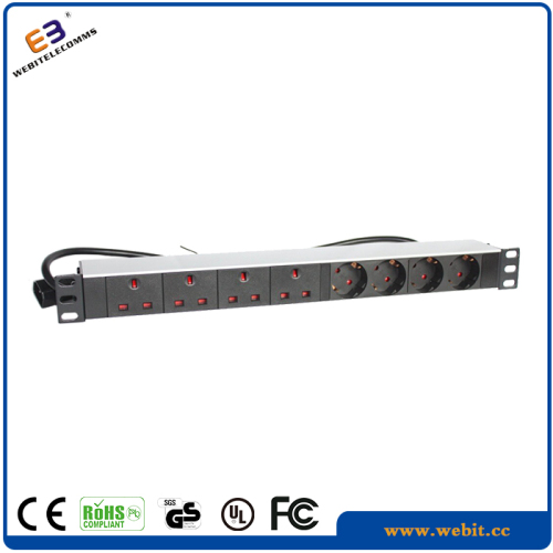 UK &Germany type rack PDU with C14 plug