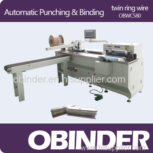 Automatic book punching and binding machine