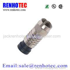 f type connector male compression connector for rg6 cable