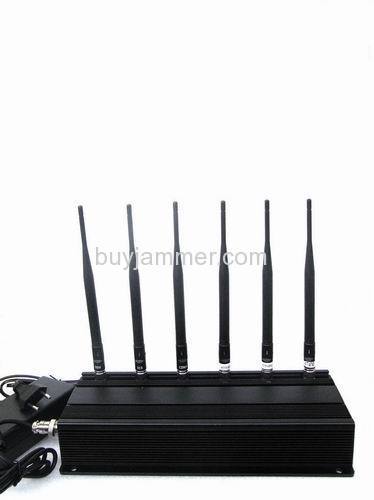 6 Antenna Cell phone&GPS & RF Jammer (315MHz/433MHz)