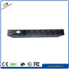 1U aluminum 6 way Germany PDU with circuit breaker