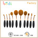 Private Lable High Quality Rose Gold Oval Makeup Brush Set with Customer Logo Design