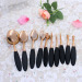 Private Lable High Quality Rose Gold Oval Makeup Brush Set with Customer Logo Design