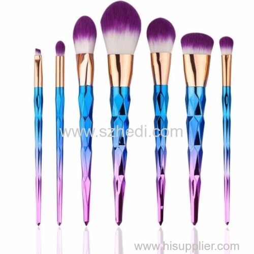 Pro collection cosmetics makeup brushes latest 7pcs unicorn cosmetic brush