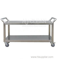 Stainless steel trolley/rack car for cleanroom