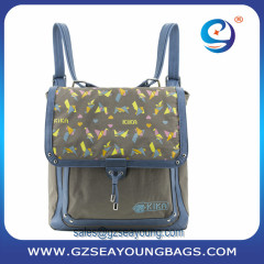 Hot sell 2 in 1 nylon ladies/women backpack single shoulder ladies handbag