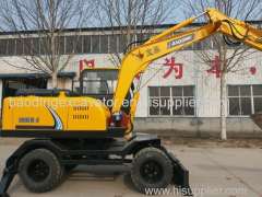 Small Wheel Excavator 0.3m2 bucket with 8 wheel