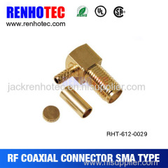 right angle micro rf coaxial connector smb male pcb mount connector